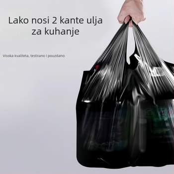 Velike kućne vreće za smeće s ručkama, plastične vreće u stilu prsluka za studentske domove i urede, vreće za kuhinjski otpad