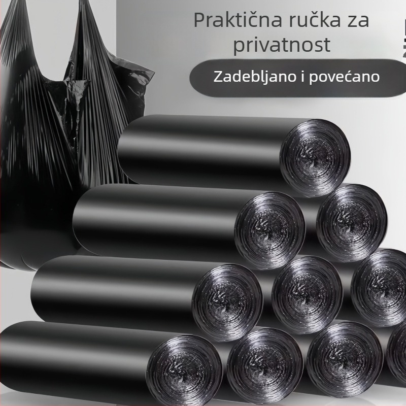 Velike kućne vreće za smeće s ručkama, plastične vreće u stilu prsluka za studentske domove i urede, vreće za kuhinjski otpad