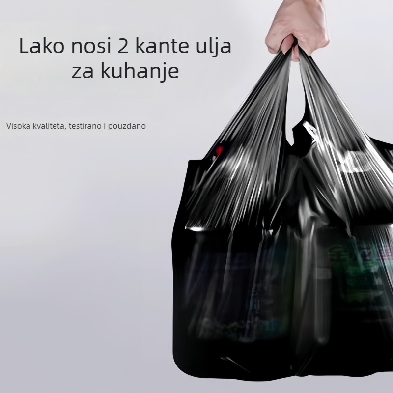 Velike kućne vreće za smeće s ručkama, plastične vreće u stilu prsluka za studentske domove i urede, vreće za kuhinjski otpad