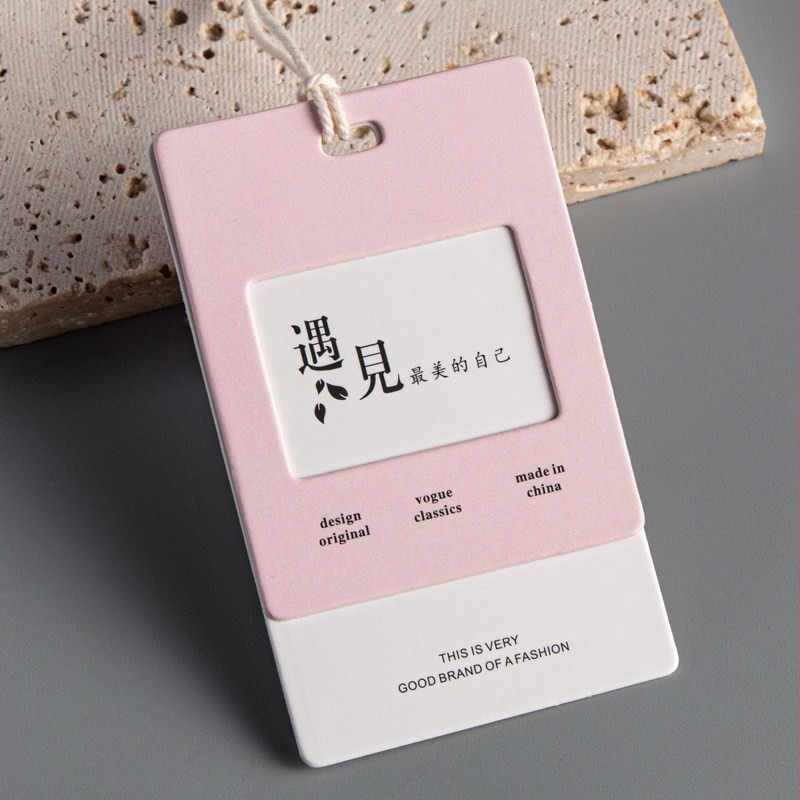 Prilagođene oznake za odjeću za luksuznu žensku odjeću, oznake od Copperplate papira i ispis cijena