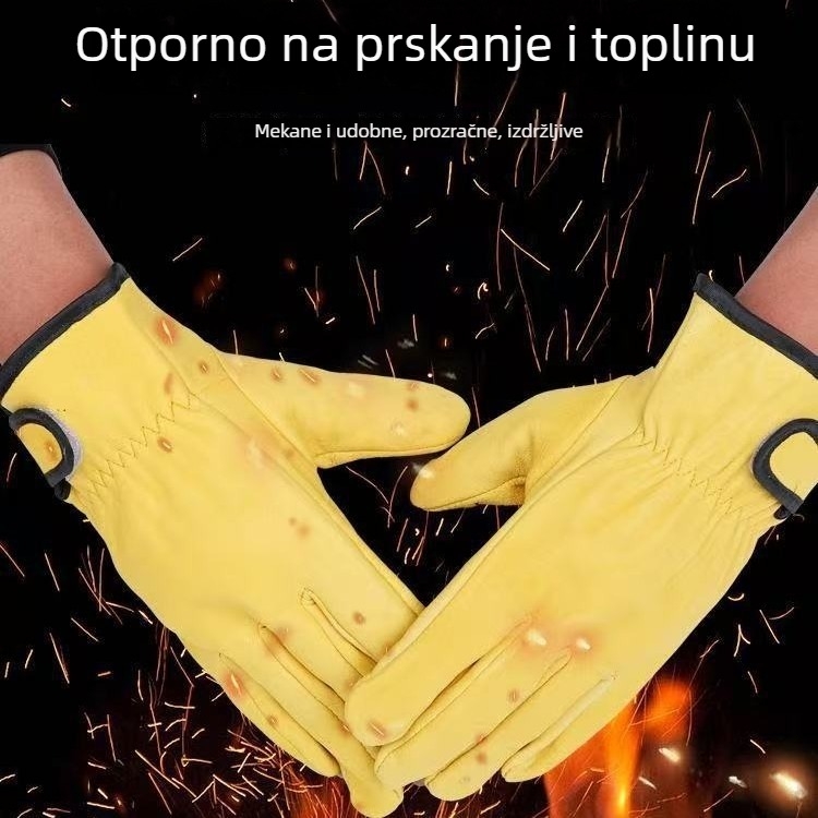 Kožne TIG zavarivačke rukavice, nježne, otporne na habanje, prozračne, zaštita od opeklina, fleksibilne, toplinski izolirane, rukavice za popravak zavarivanja