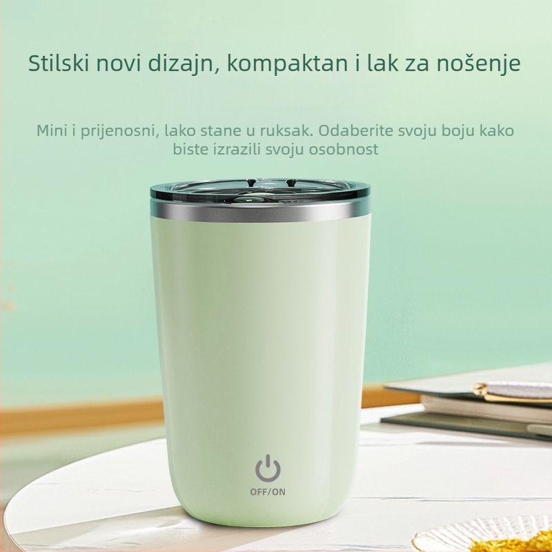 Automatska magnetska mješalica za kavu i sojino mlijeko, prijenosna, punjiva