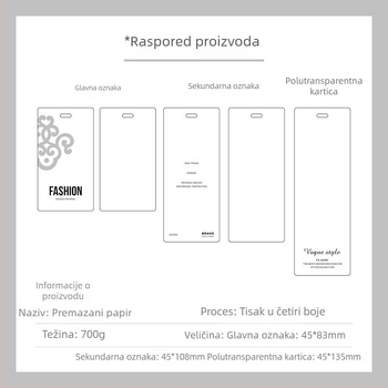 Komplet naljepnica za odjeću od bakrotip papira, prilagodljive etikete za žensku odjeću i dizajn certifikata za vrhunsku odjeću i kućne tekstile