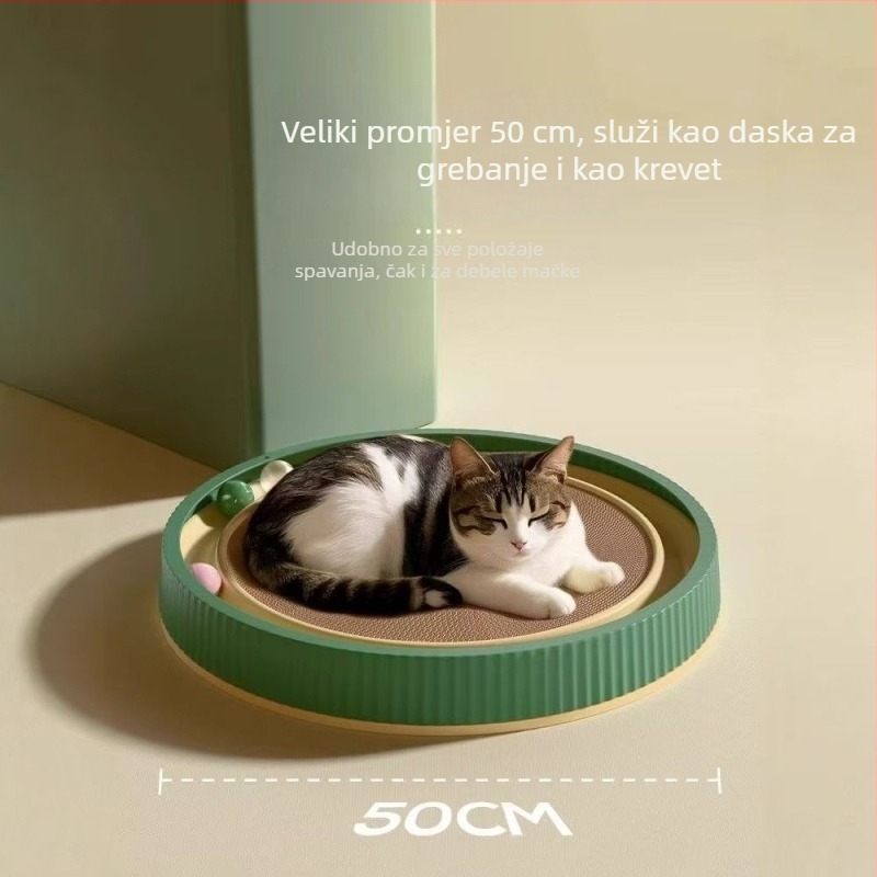 Kružna višenamjenska daska za grebanje mačaka, vodootporna igračka i gnijezdo, otporna daska za grebanje
