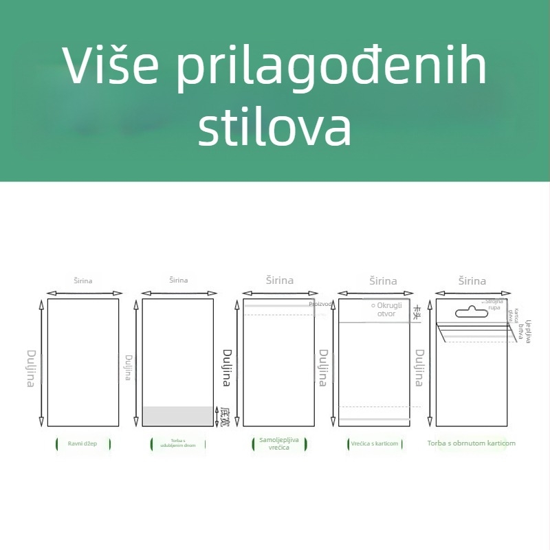 32×46 cm + 4 cm prozirna OPP samoljepljiva vrećica za odjeću i kućne tekstile, debeća zaštitna vrećica protiv prašine