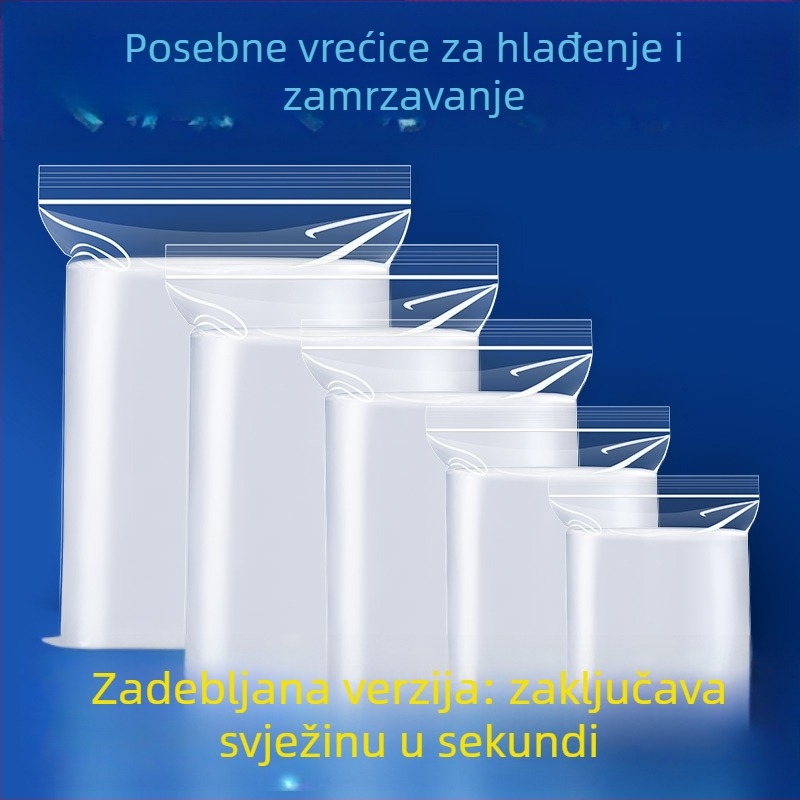 Vrećice za pohranu hrane za hladnjak i zamrzivač, s automatskim zatvaranjem, prehrambene kvalitete, za čuvanje mesa