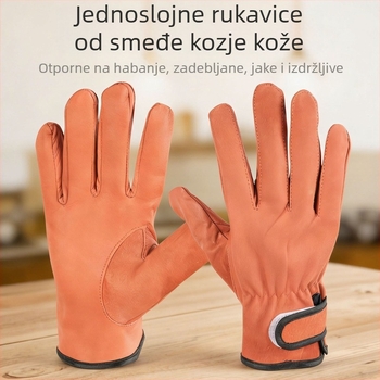 Rukavice od ovčje kože za zavarivanje s toplinskom izolacijom i zaštitom od opekotina, prozračne radne rukavice za gradilište i vrt