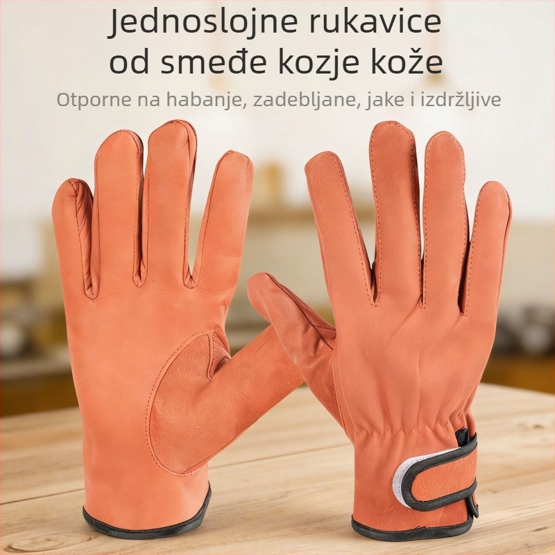 Rukavice od ovčje kože za zavarivanje s toplinskom izolacijom i zaštitom od opekotina, prozračne radne rukavice za gradilište i vrt
