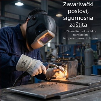 Old Firemaker 1120 rukavice za zavarivanje – teleća koža, dvostruki sloj, polu-koža, otporne na habanje