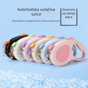 Povodac s automatskim produženjem za srednje i velike pse, za šetnje na otvorenom