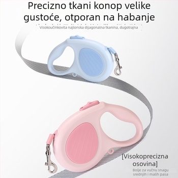 Povodac s automatskim produženjem za srednje i velike pse, za šetnje na otvorenom