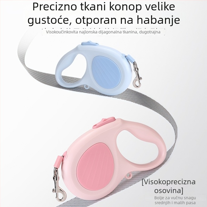 Povodac s automatskim produženjem za srednje i velike pse, za šetnje na otvorenom