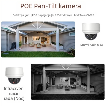 PTZ kamera s 5x elektroničkim zumom, 360° panoramski prikaz, vodootporna i eksplozijski otporna PoE kamera