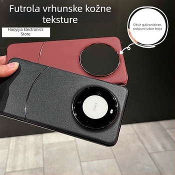 Huawei Mate60 Pro+ futrola od kože s elektroplaterijom, otporna na padove, luksuzna i kreativna Mate70 zaštitna maska