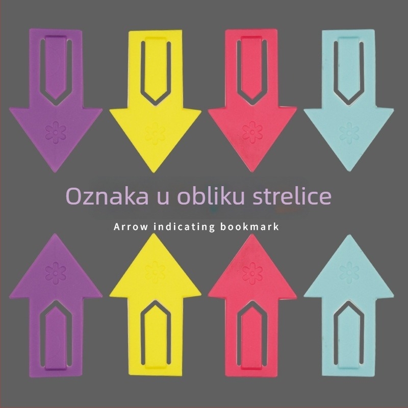 Prijenosni markeri za knjige u obliku strelice, slatke plastične oznake za razvrstavanje knjiga, za učenike osnovne škole