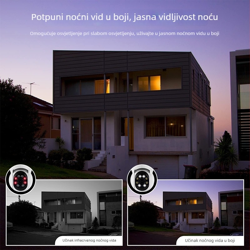 K21 Vanjska kamera 1080p PTZ s 360° rotacijom, bežični Wi‑Fi noćni vid za sigurnosno nadgledanje