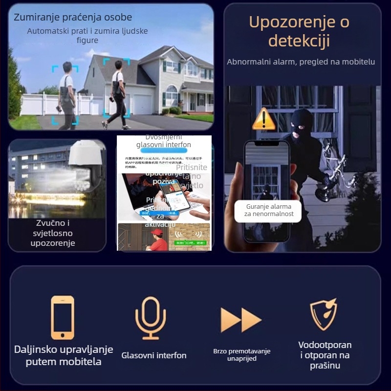 Camhipro Camhi 5MP Wi-Fi PTZ vanjska hemisferna kamera