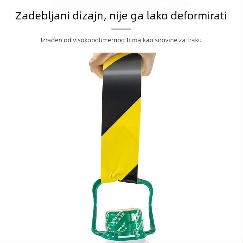 Žuto-crna sigurnosna traka za označavanje poda – zebra prijelaz, širina 4,8 cm, duljina 16/33 m