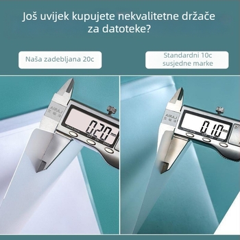 A4 mapa s prozirnim umetcima i klipom na šipci – kapljičasti klip za školske dokumente