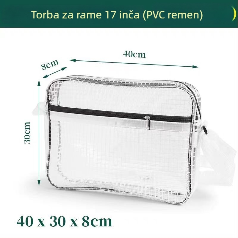 17-inčna PVC antistatična prozirna mrežasta torba za alate, vodootporna, dimenzije 40×30×8 cm