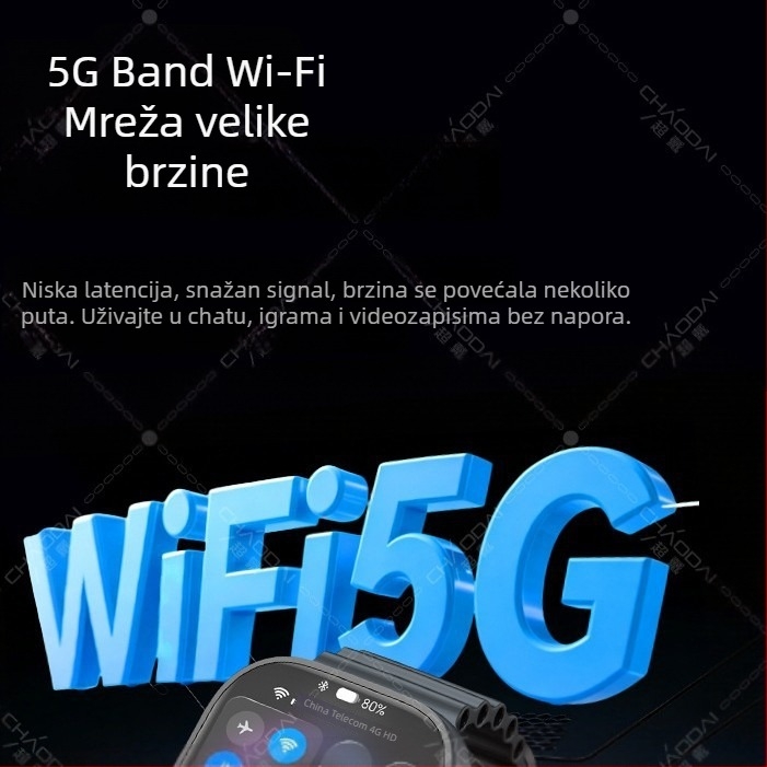 W527 pametni sat s utorom za karticu, HD AMOLED zaslon, Morseov kod, dvostruka baterija i zamjenjive baterije