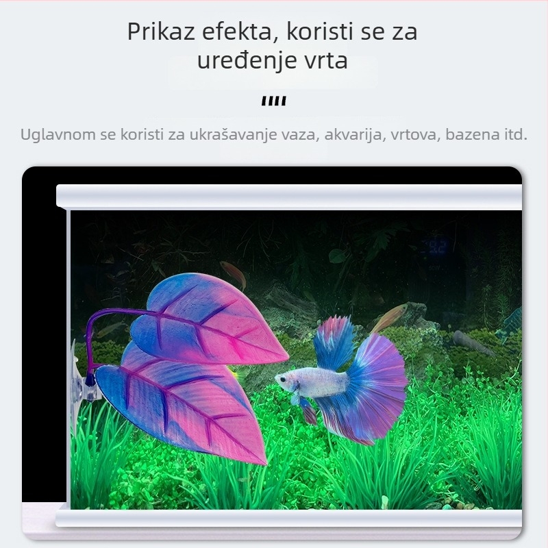 Listićasta Betta dekoracija za akvarij – umjetni list vodene biljke za ukras, odmor, skrivanje i uzgoj