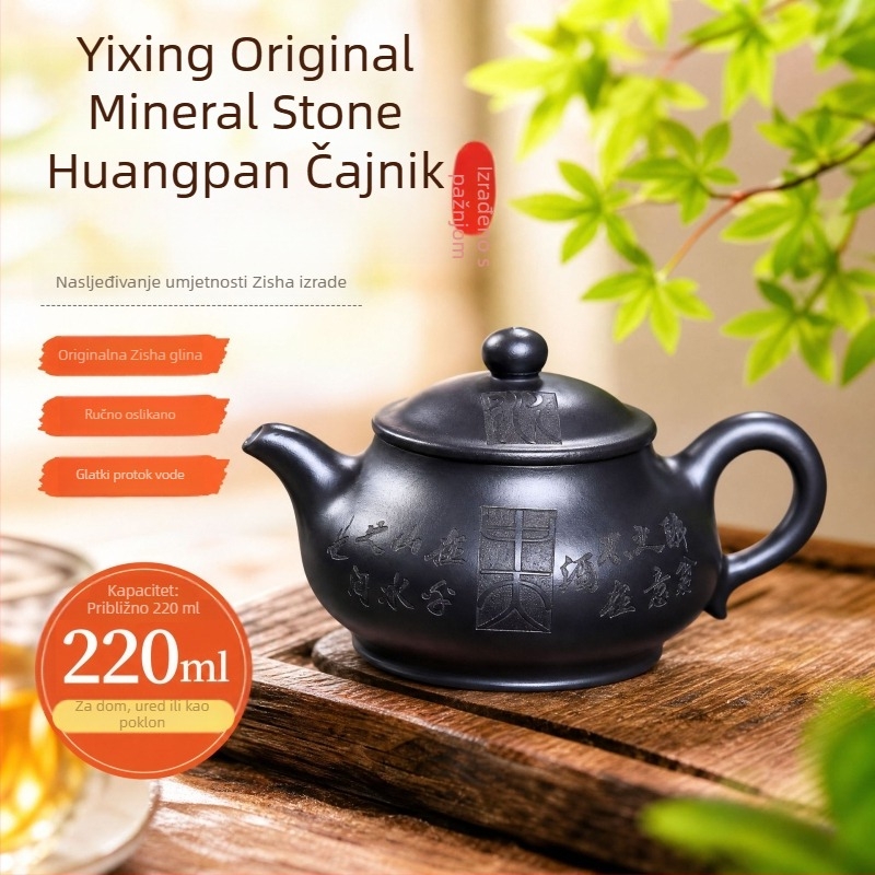 Yixing Huangpan čajnik od ljubičaste glinene — ručno izrađen za kućnu upotrebu i poslovne darove