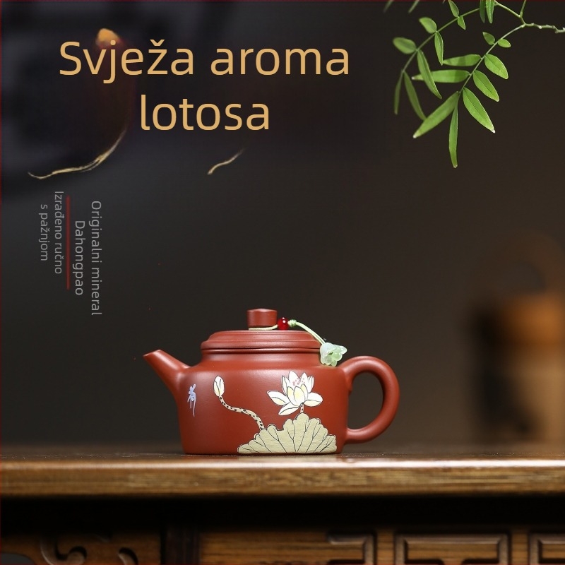 Yixing tepsija od ljubičaste pijeska, ručno izrađena od originalnog rudnika Dahuangbao, nježan miris s šarmom lotosa, za Kung Fu čaj setove