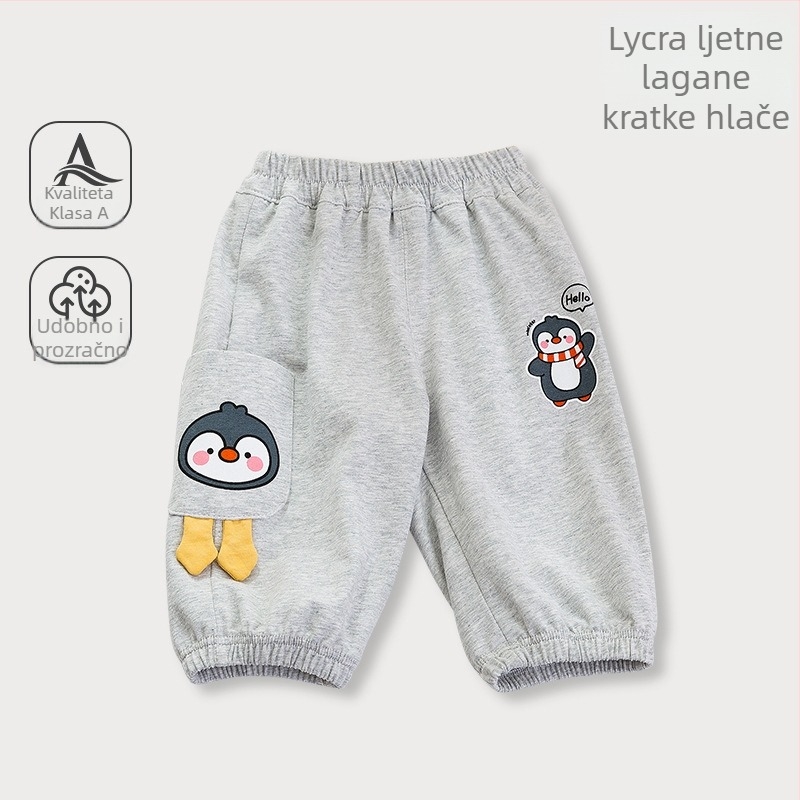 Dječje ljetne Capri hlače od pamuka s elastanom, prozračne i udobne