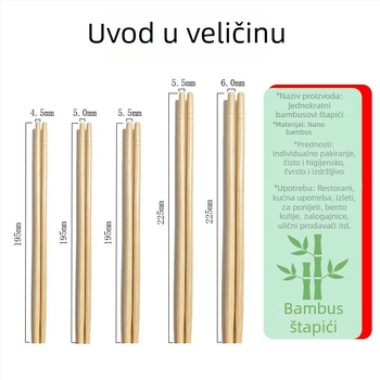Jednokratne crvene štapiće za vjenčanje i slavne prilike, brza hrana, kućanstvo i restoran, pojedinačno pakirane