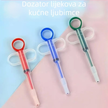 Uređaj za davanje lijekova kućnim ljubimcima (mačke i psi), alat nalik šprice za doziranje tableta za tekućine i kapsule