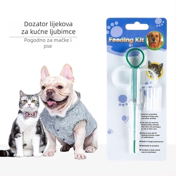 Uređaj za davanje lijekova kućnim ljubimcima (mačke i psi), alat nalik šprice za doziranje tableta za tekućine i kapsule