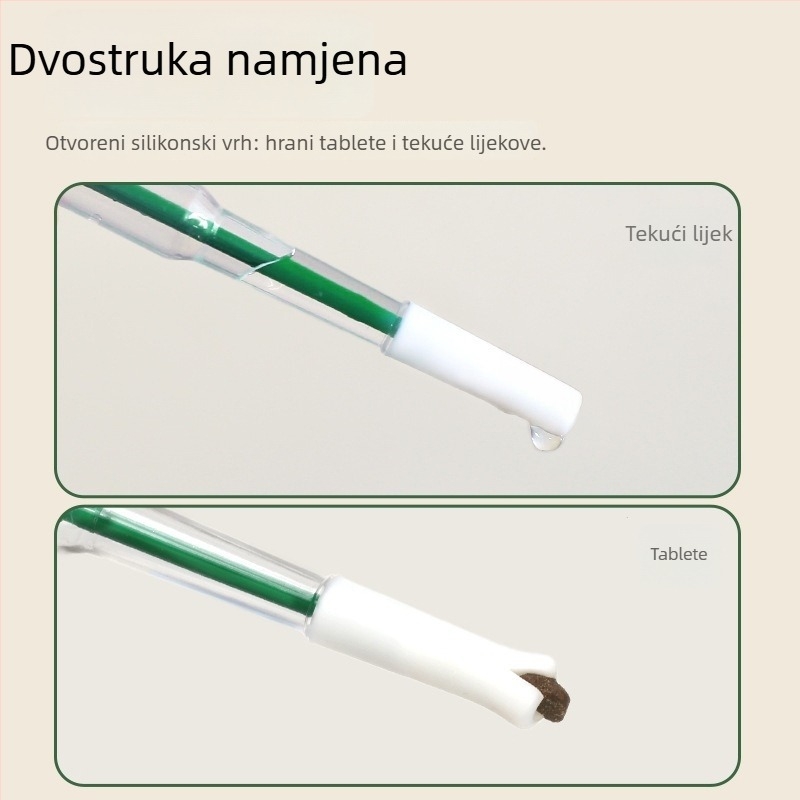 Uređaj za davanje lijekova kućnim ljubimcima (mačke i psi), alat nalik šprice za doziranje tableta za tekućine i kapsule