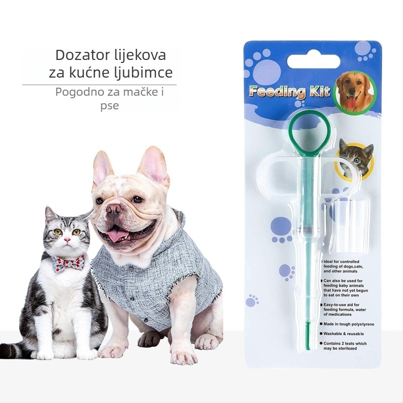 Uređaj za davanje lijekova kućnim ljubimcima (mačke i psi), alat nalik šprice za doziranje tableta za tekućine i kapsule