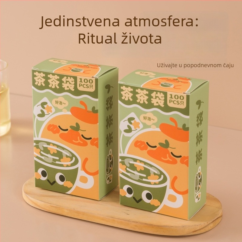 Jednokratne vrećice za filtriranje čaja, prehrambene kvalitete, za čaj od listova i čaj s cvjetovima, prenosive, kompaktne