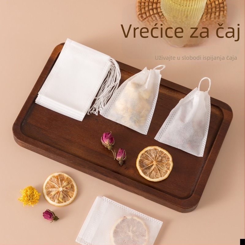 Jednokratne vrećice za filtriranje čaja, prehrambene kvalitete, za čaj od listova i čaj s cvjetovima, prenosive, kompaktne
