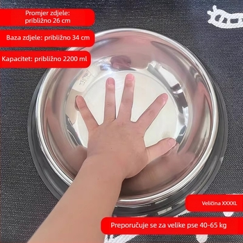 Nehrđajuća čelična posuda za velike pse (Labrador i Golden Retriever) – otporna na udarce i sprečava prolijevanje.