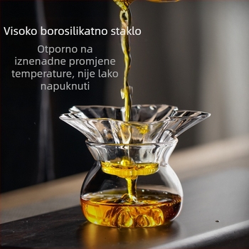 Kreativna staklena čajna cjediljka s finim filterom, profinjena visokokvalitetna šalica za čaj za laganu pripremu čaja