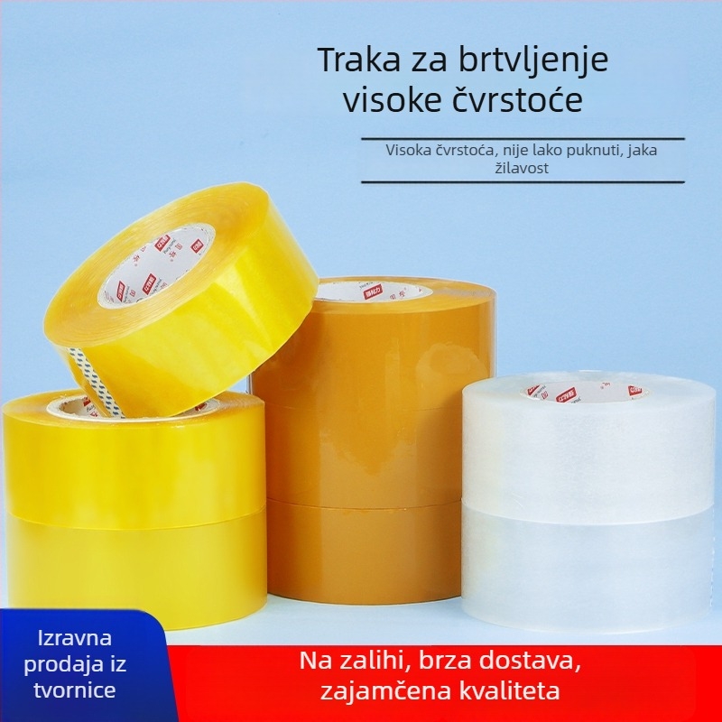 Prozirna traka za pakiranje s visokom adhezivnošću, veliki rol za zatvaranje i pakiranje