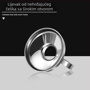 Lijevak od nehrđajućeg čelika sa širokim otvorom, debelom konstrukcijom za preljev od salate i ulje, kuhinjski lijevak velikog promjera