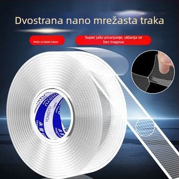 Prozirna mrežasta nano ljepiva traka, dvostrana, visoke viskoznosti za učvršćivanje na zidovima i u vozilu