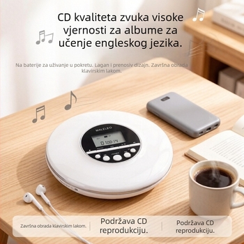 KC-706 Prenosni CD player s Bluetoothom, MP3 i engleskim repetitorom jezika
