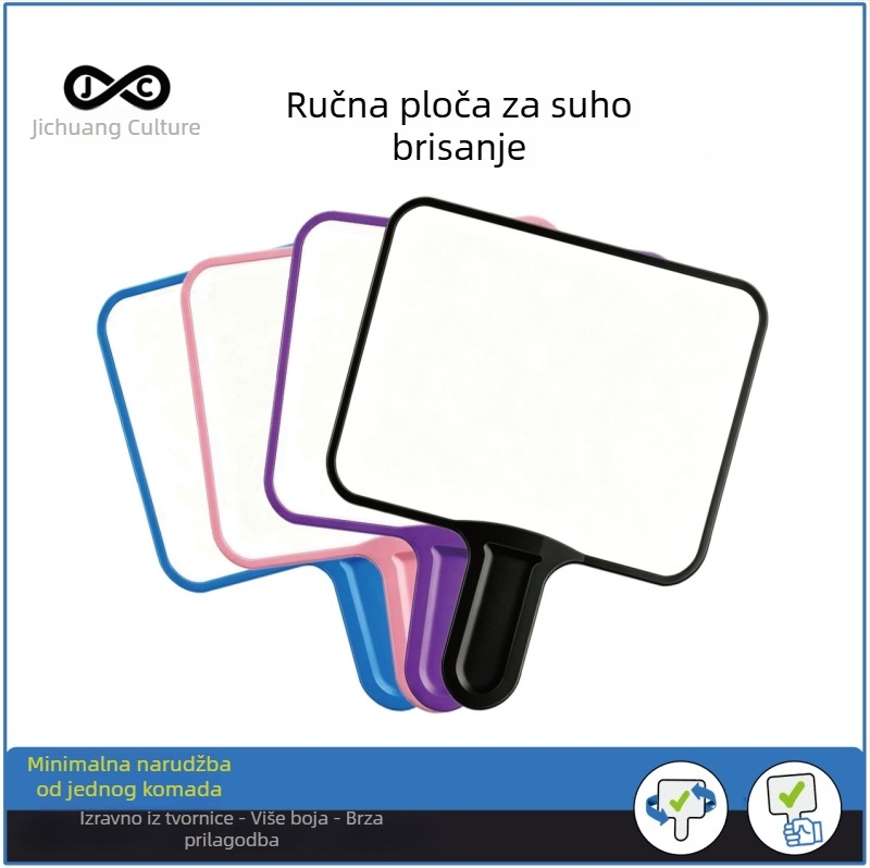 Ručna dvostrana mini bijela ploča za djecu, izbrisiva i prijenosna