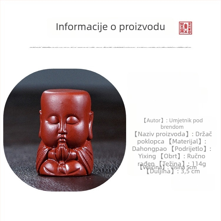 Tea pet od Yixing purpurnog pijeska s dodacima Dahongpao i Maitreya Buddhe, ukras od sirovog cinnabara purpurnog pijeska za njegovanje