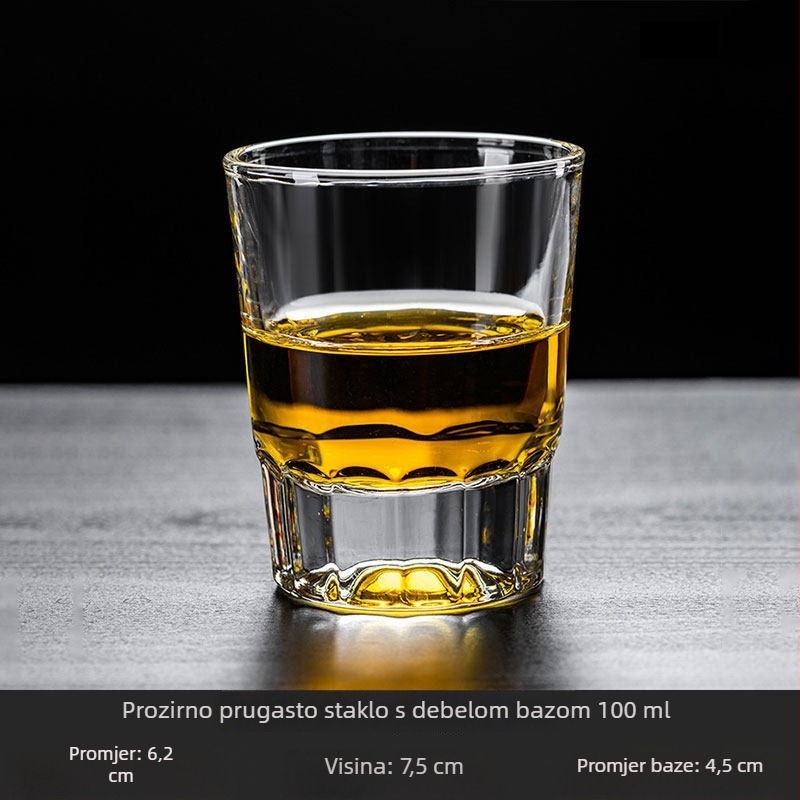 Set čaša za viski, 100 ml, debelo dno, elegantan kućni bar