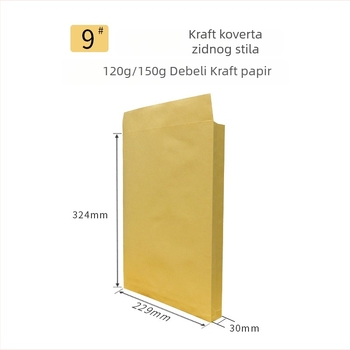 Dragon Peak Žuta No.9 A4 Debeli Kraft Papir Kovertna Torba za Dokumente s Prilagođenom Tiskom