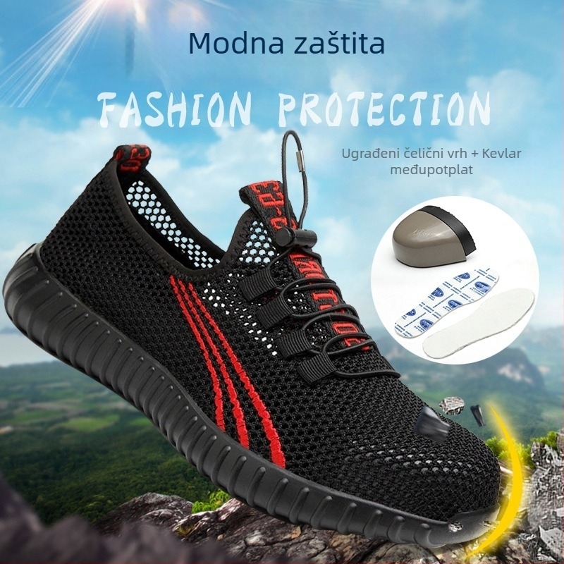 Ljetne prozračne mrežaste sigurnosne cipele sa čeličnim vrhom, lagane radne cipele za gradilište, casual stil