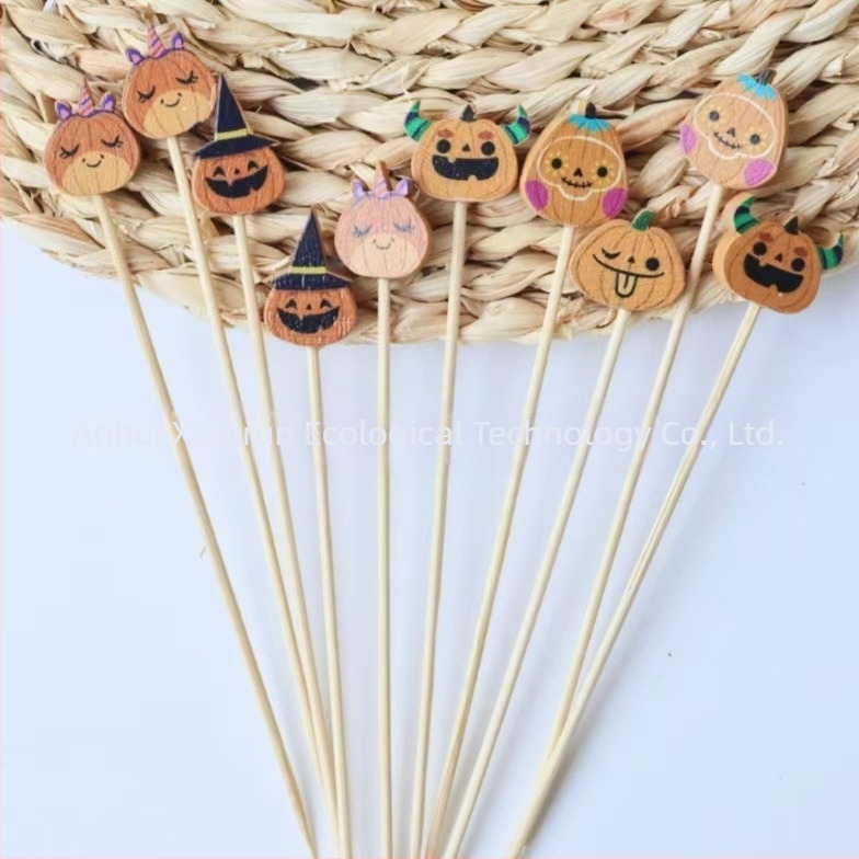 Halloween Pumpkin Party – bambus štapići za voće, deserte i koktele