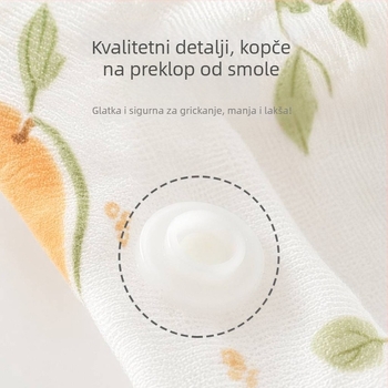 Ljetni dječji set od pamuk gaze: dvodijelni komplet s kratkim rukavima i šortsima, pidžama