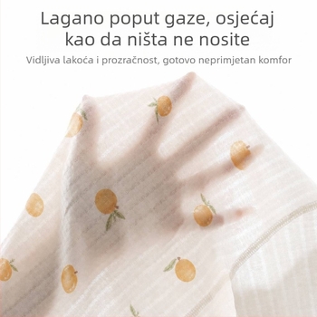 Ljetni dječji set od pamuk gaze: dvodijelni komplet s kratkim rukavima i šortsima, pidžama